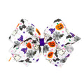 Wee Ones Girls Halloween-themed Characters Printed Grosgrain Hair Bow Halloween Characters King