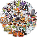 50PCS New Non-Repeating Halloween Stickers Youth Adult Party Favors Gifts Halloween Theme Stickers Halloween Cartoon Party Stickers Decoration (A)