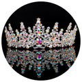 TOBATOBA AB Silver Tiaras and Crowns for Women Crystal Wedding Tiara for Bride Rhinestone Princess Tiara Queen Crown Halloween Costume Women Headpieces for Birthday Valentine Halloween Prom Pageant