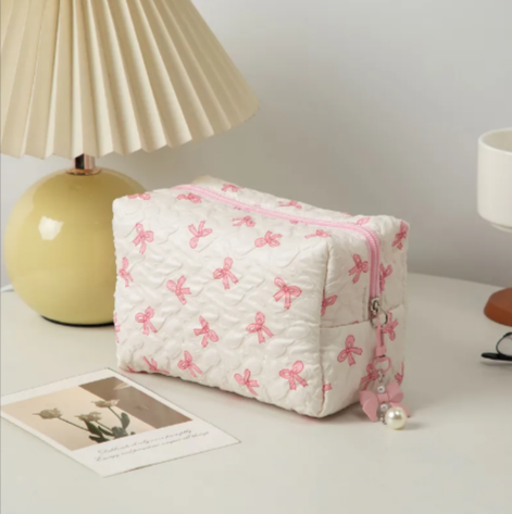 Bow Clutch Cosmetic Bag