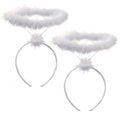 Funcredible White Angel Halo Headbands - Halloween Headbands - Feathered Angel Halos - Angel Costume Accessories - Angel Costume for Women Men and Kids