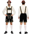 Spooktacular Creations Halloween Men’s Oktoberfest Costume Set Lederhosen Men with German Bavarian Hat Beer Costume Adults Halloween Costumes Dark Outfit for Beer Festival Party (Medium)