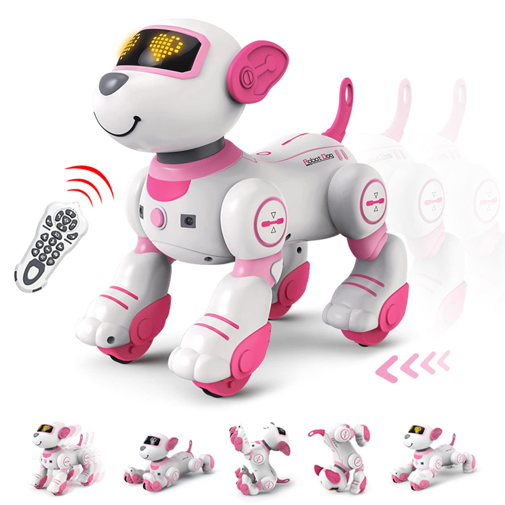 FUUY Robot Dog Toys for Girls Toys Interactive Robot Toy FollowMe Robot for Kids 5-7 Intelligent Remote Control Dog with Sing Dance AI Robotics for Kids Age 3 4 5 6 7 Chrismas Birthday Gifts Girls